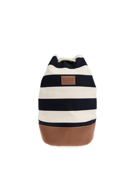 Paul & Shark Blue Striped Rope Backpack for men