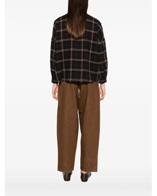 Sessun Black Deliwool Check-Pattern Shirt