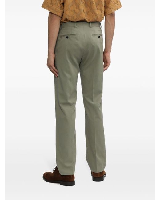 A Kind Of Guise Green Pressed-crease Trousers for men