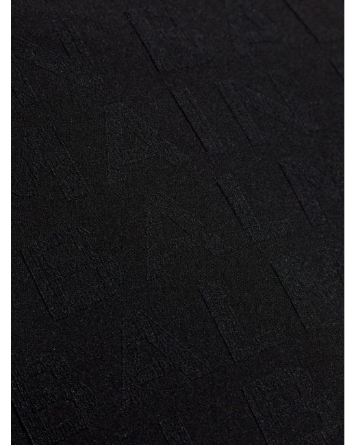 Balmain Black All-over Logo-print Swim Shorts for men
