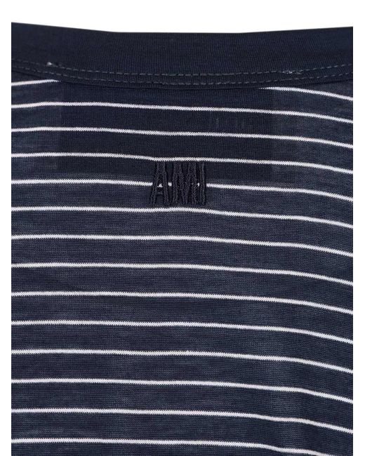 AMI Blue Striped T-Shirt