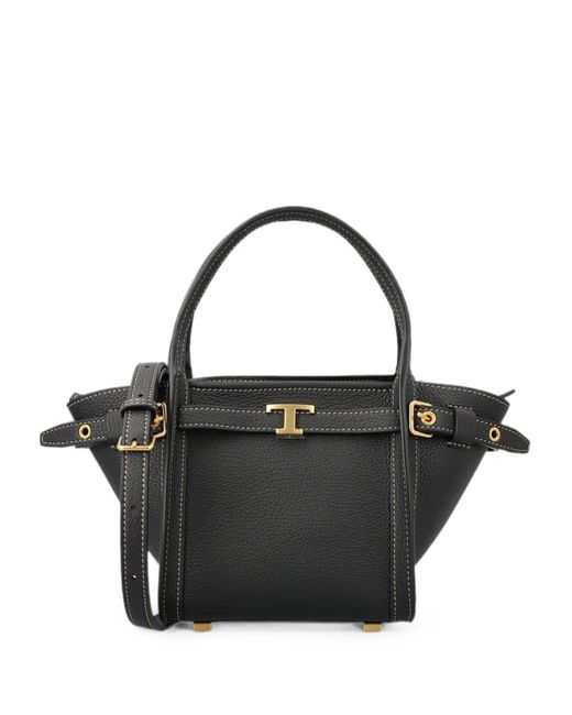 Tod's Black T Timeless Micro Leather Handbag