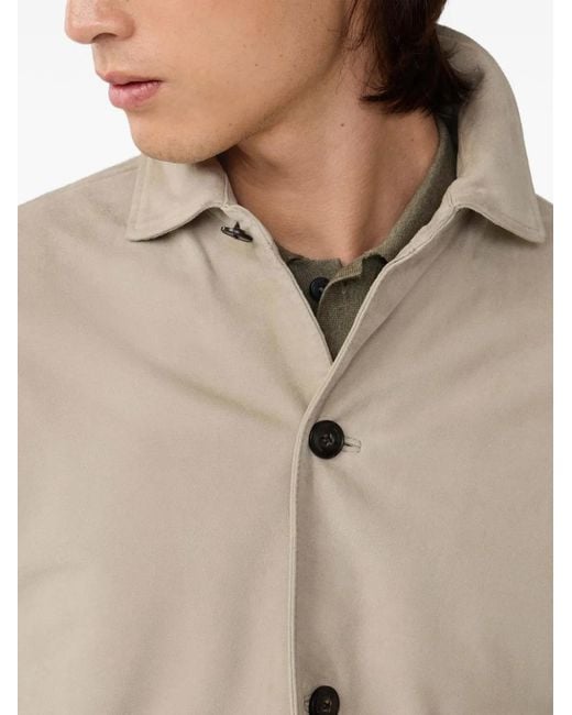 Hackett Natural Suede Overshirt for men