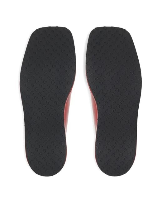 MARINE SERRE Red Moon-Airbrushed Platform Mules