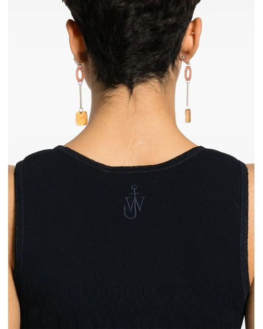 J.W. Anderson Blue Emboidered Top
