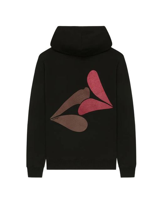Courreges Black Kiss Print Hoodie
