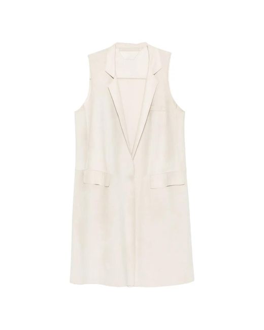 Salvatore Santoro White Sleeveless Coat