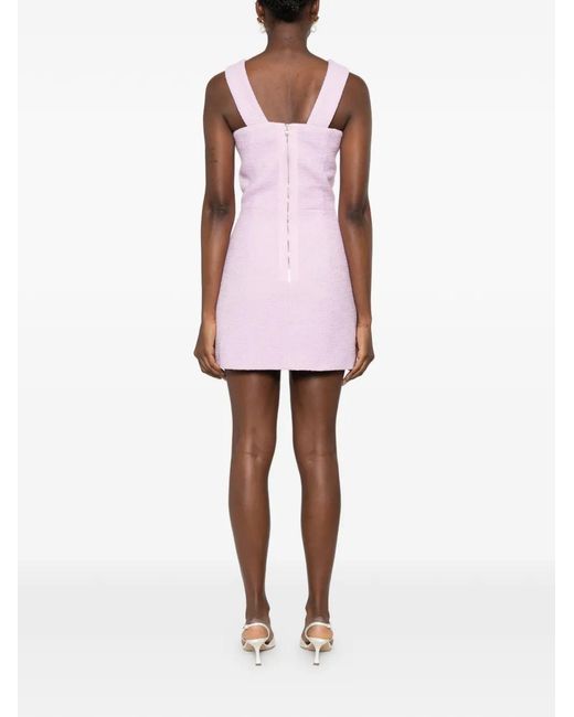 Patou Pink Square-Neck Mini Dress