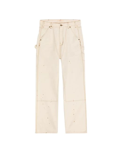 CHERRY LA White Paint-Splatter Carpenter Jeans for men