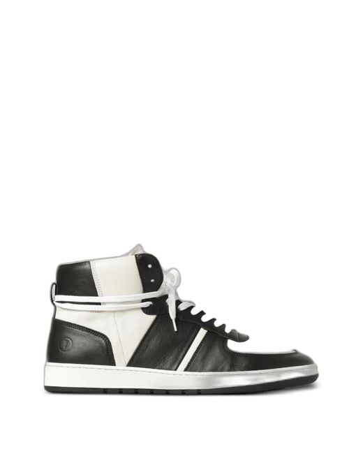 Collegium White Destroyer Leather Sneakers for men