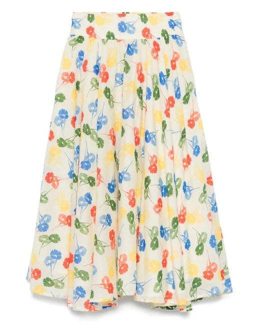 ワンピース BODE Women Mid Skirts WRS25DR012 WHITE Bode Skirt in White | Lyst Canada