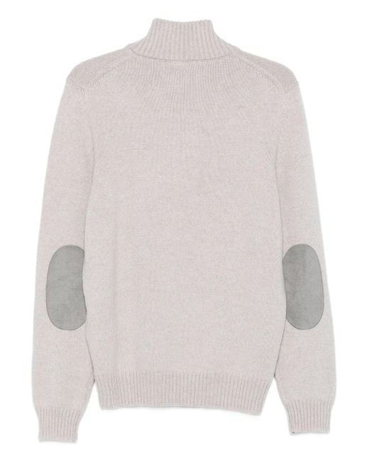 Fay White Virgin Wool Sweater for men