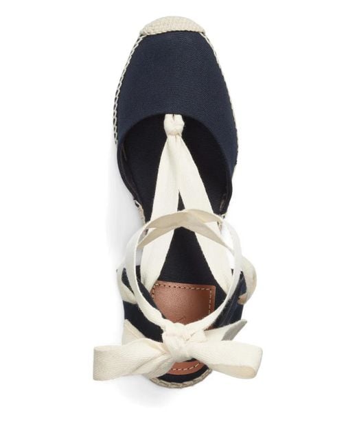 Polo Ralph Lauren Blue Wedge Espadrilles