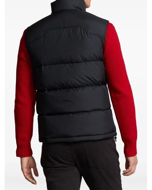 Polo Ralph Lauren Black Gilet Matelassé Polo Pony for men