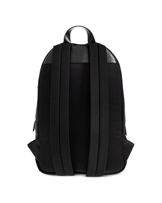 Jil Sander Black Logo-Patch Backpack for men