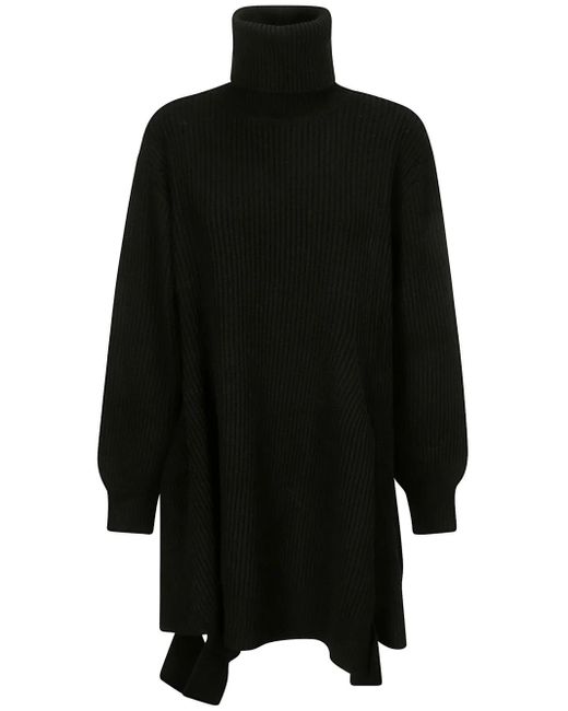 Yohji Yamamoto Black R-Wide High Neck Dress