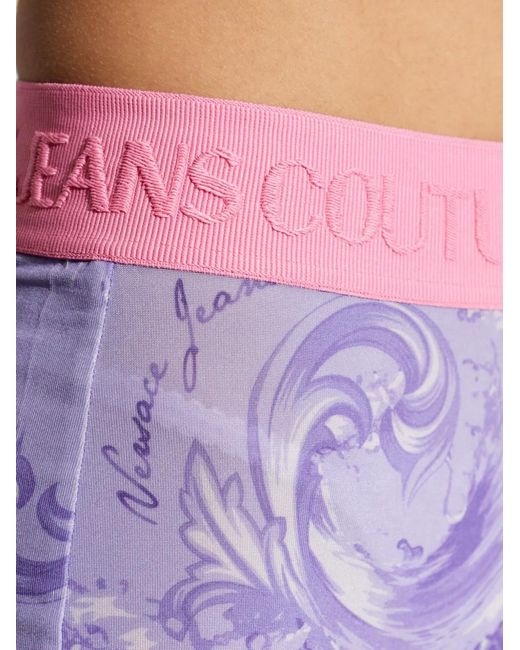 Versace Jeans Couture Purple Flared Trousers