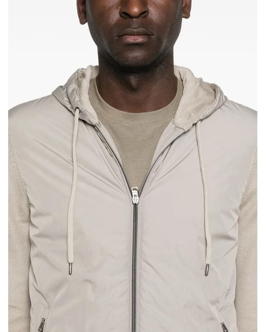 Chaqueta Con Cremallera Y Capucha Herno de hombre de color Gray