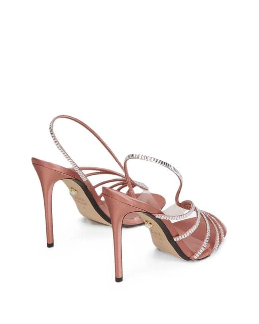 ALEVI White Star Xstal Crystal-Embellished Slingback Sandals