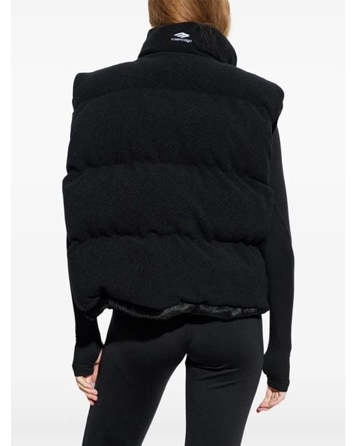 Balenciaga Black Faux-Fur Zipped Gilet