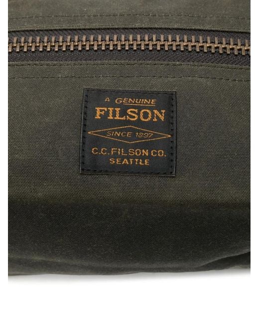 Filson Gray Logo-Patch Wash Bag for men