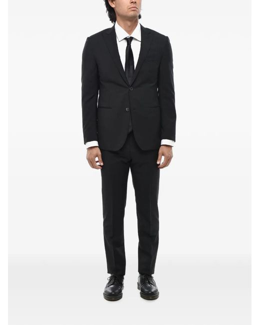 Corneliani Black Academy Peak-Lapel Suit for men