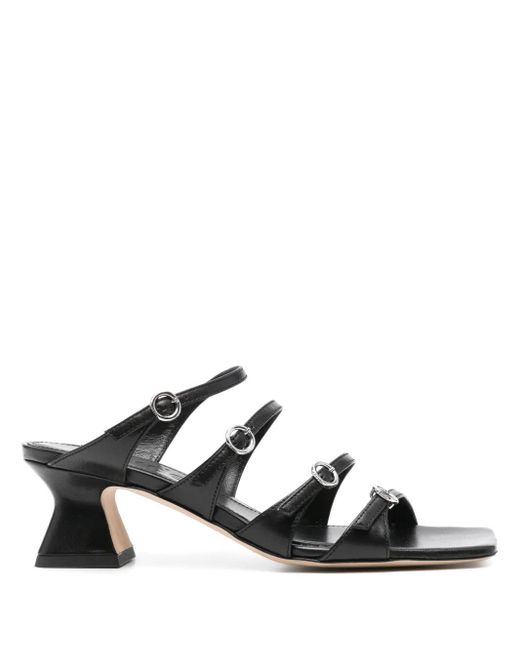Aeyde Black Eanna Mules 60mm