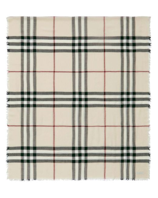 Burberry Natural Vintage Check Wool Scarf