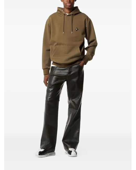 MCM Green Logo Patch Ponte Hoodie