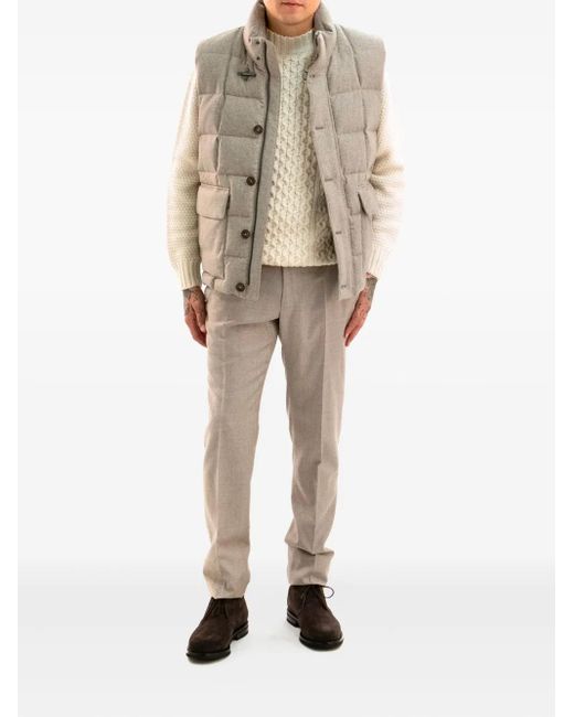 Fay Natural Quilted-Pattern Gilet for men