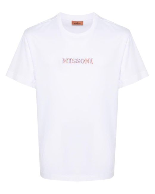 メンズ Missoni ロゴ Tシャツ White