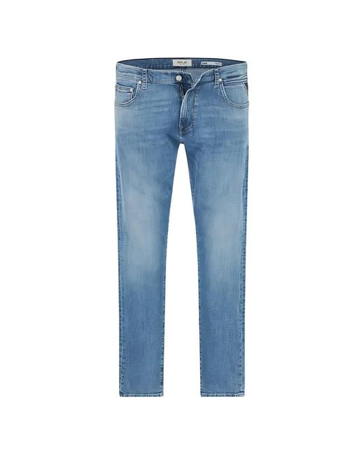 Replay Blue Aideen Faded-Effect Jeans for men