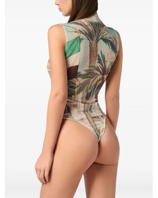 Philipp Plein Blue Racing Bodysuit