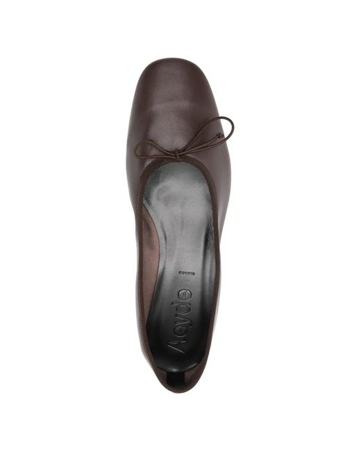 Aeyde Brown Onda Nappa Leather Ballerina