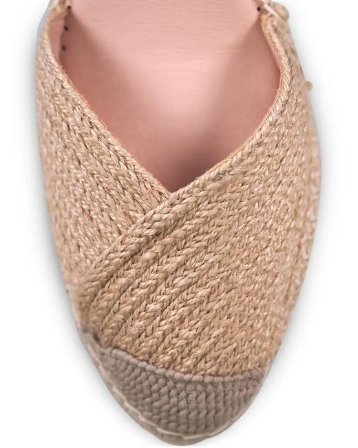 Ron White Natural Espadrilles Compensées À Boucle