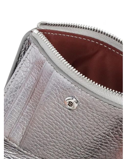 Coccinelle Gray Metallic Zip Wallet