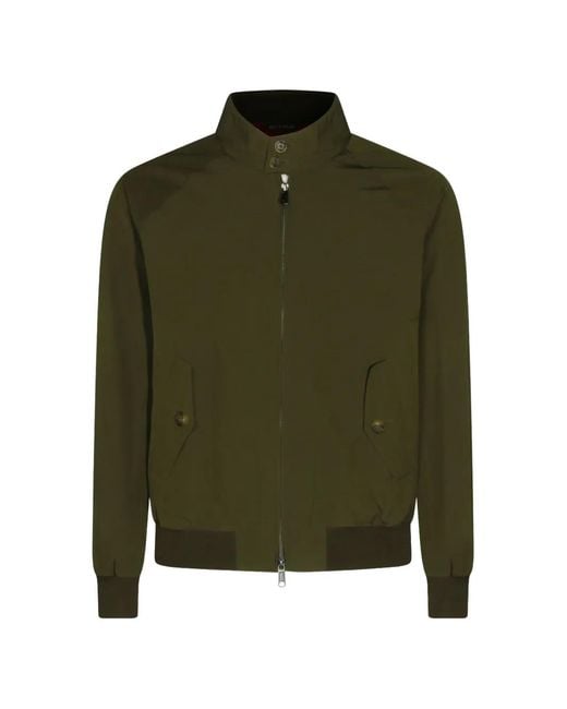 Baracuta Green High-Neck Zip-Up Jacket for men