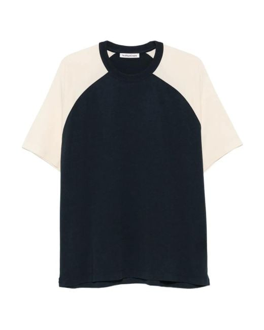 YMC Blue Raglan-Sleeve T-Shirt for men
