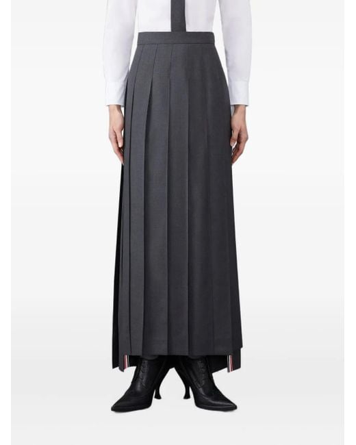 Thom Browne Blue Maxirock mit Falten