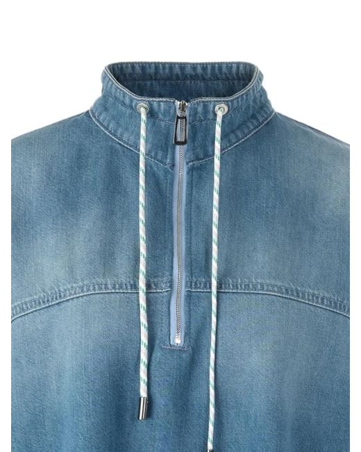 Marc Cain Blue Blouse En Jean