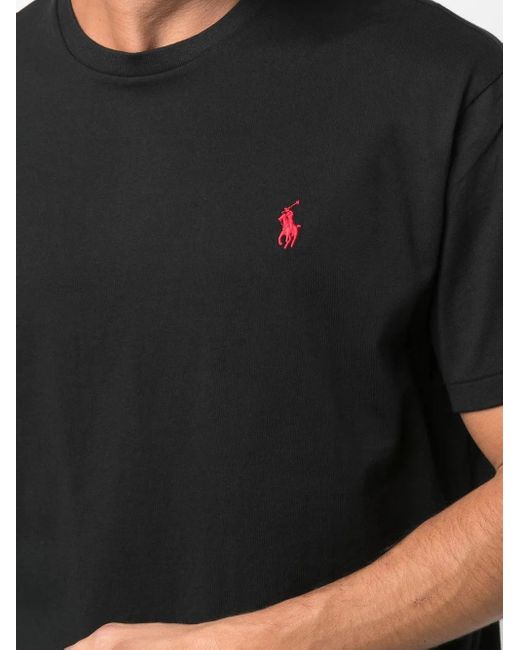 Polo Ralph Lauren Black Polo Pony-Embroidered Short-Sleeve T-Shirt for men