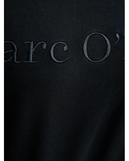 Marc O' Polo Black Embroidered-Logo Sweatshirt
