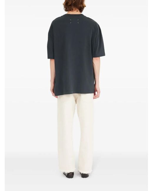 Maison Margiela Black Used 'Numeric Signature Mm6' T-Shirt for men