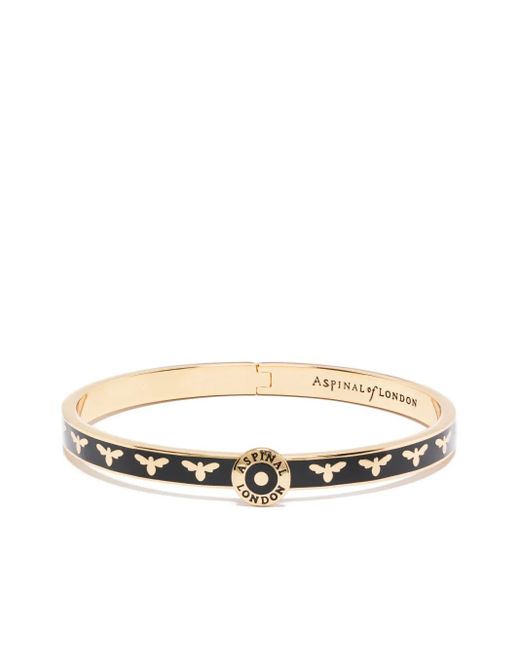 Aspinal White Bee Bangle Bracelet