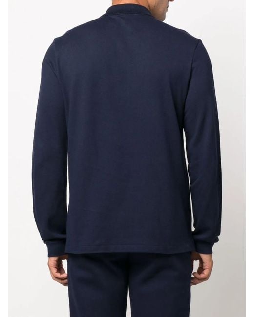 Lacoste Blue Classic Long Sleeve Polo Shirt for men