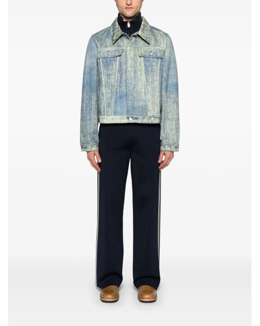 CAMPERLAB Blue Printed Denim Jacket