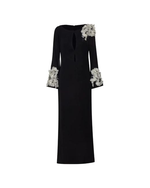 Baobab Black Kemet Floral-Embellished Maxi Dress