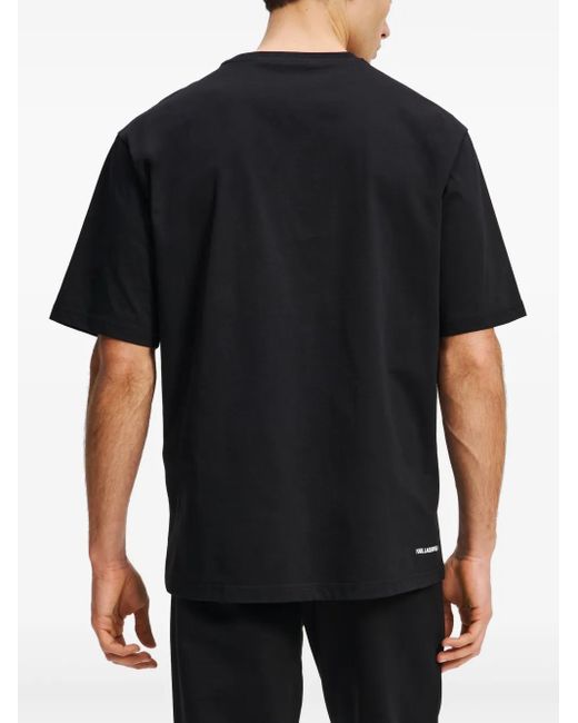 メンズ Karl Lagerfeld Rue St. Guillaume Tシャツ Black