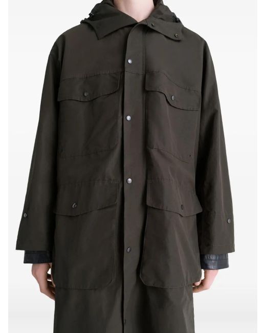 Lemaire Black Snap-Fastening Raincoat