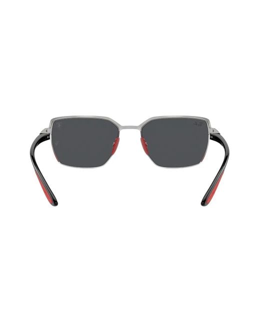 Ray-Ban Gray Square-Frame Sunglasses